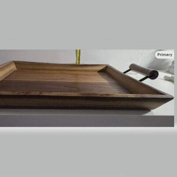 Custom Handmade Live Edge Black Walnut Serving Tray 15" x 12" - Picture 1 of 8